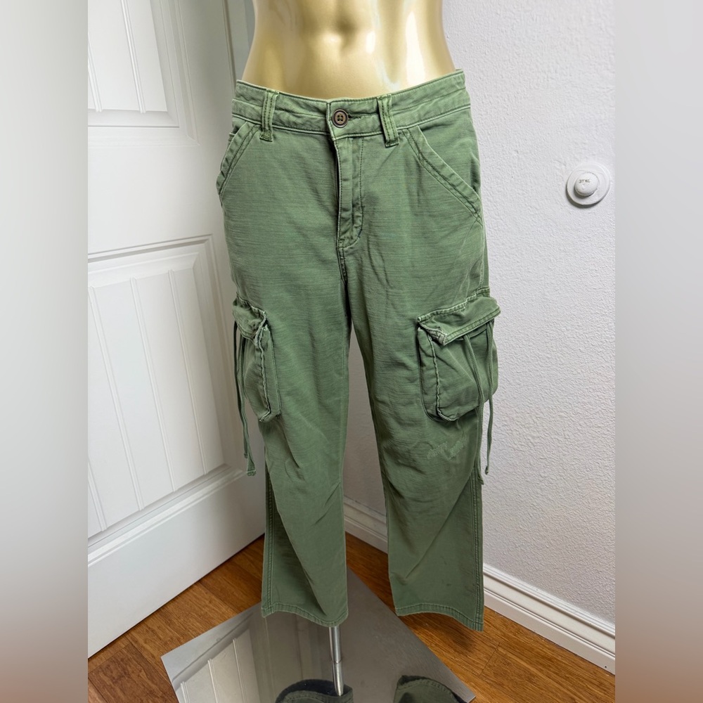 Anthropologie Pilcro Utility Cargo Pants in olive green 25
